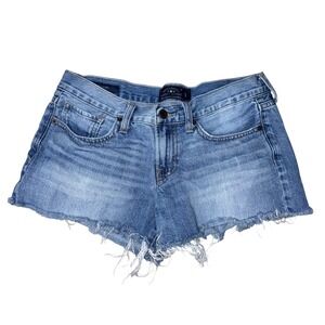Lucky Brand The Cut Off Denim Jean Shorts Light Wash Frayed Hem Women Size 4 27